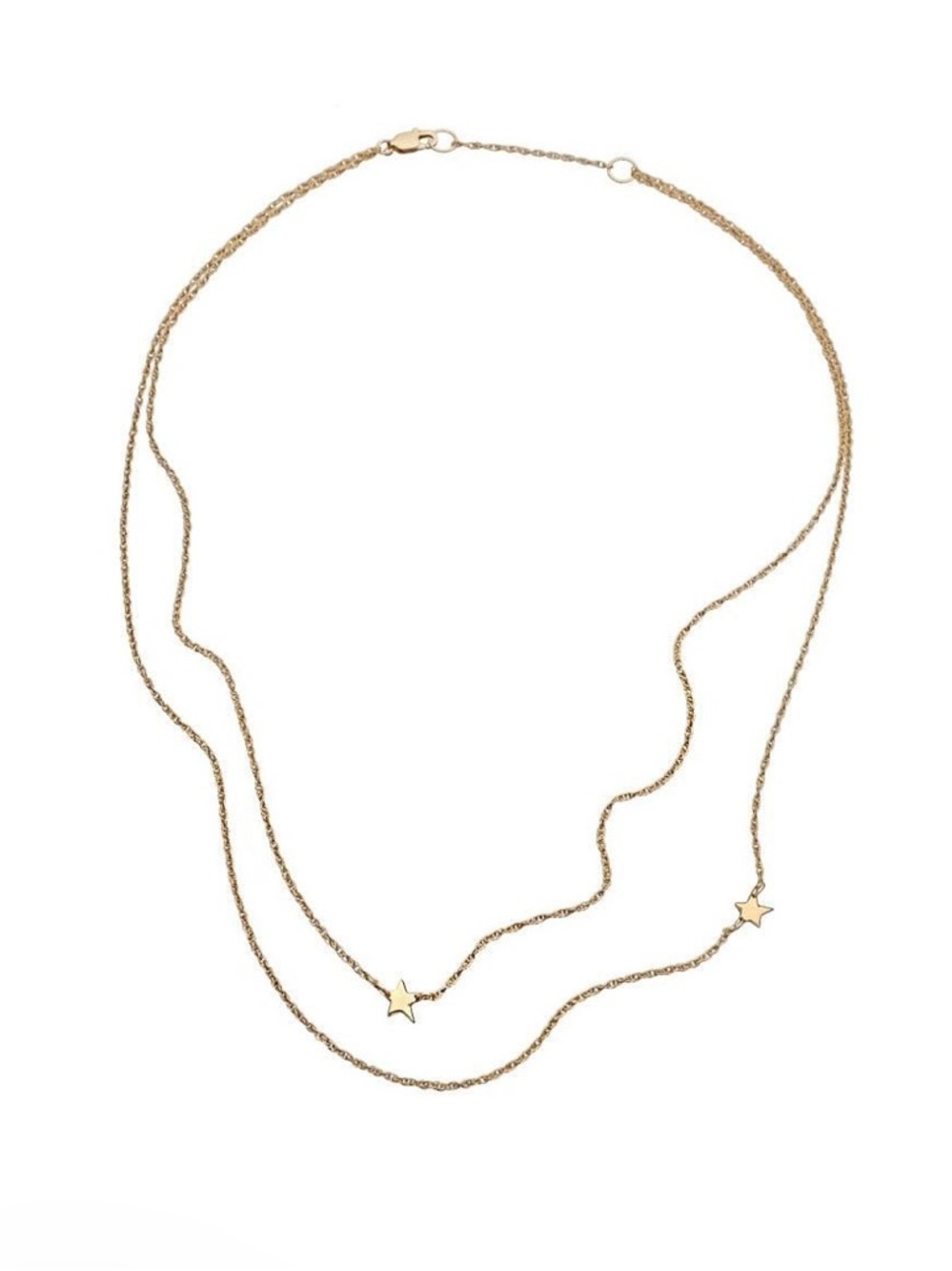 NWT Gold Star Layered Necklace - Picture 3 of 6